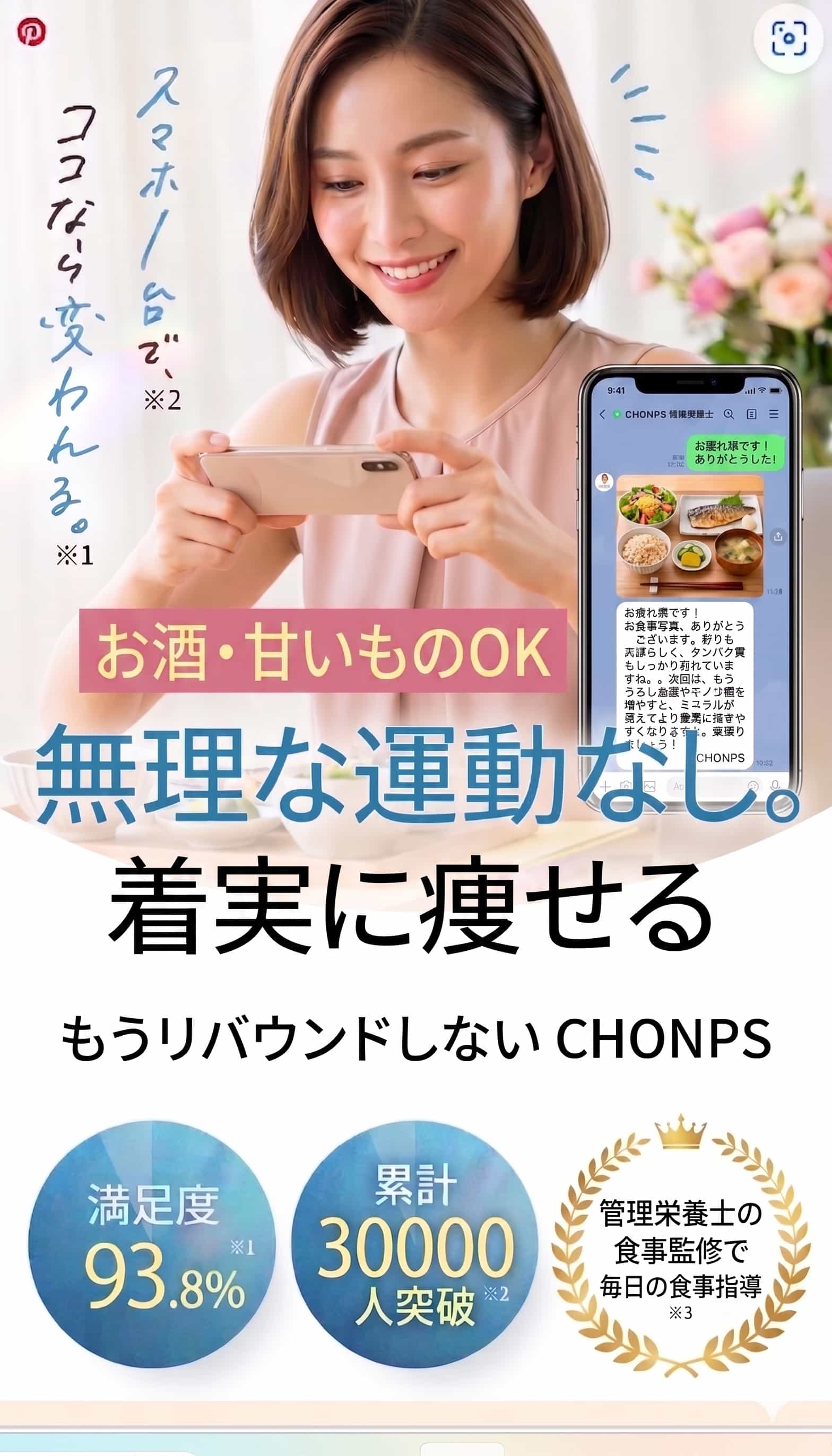CHONPS 管理栄養士の食事監修で毎日の食事指導